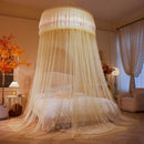 Axyaa Summer Round Top Mosquito Net for Princess Bed