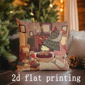 Axyaa Christmas Festive Pillow Covers for Sofa Bedroom Car