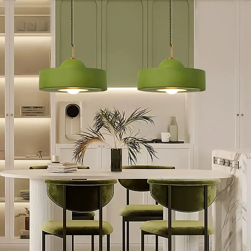 White Cream Pendant Lights for Dining Room by Axyaa