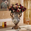 Axyaa Retro Resin Vase: Home Table Decor Ornaments for Livingroom, Hotel, Club