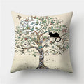 Axyaa Butterfly Cat Animals Design Pillowcase - Nordic Home Decor