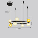 Axyaa Glass Ball Chandelier for Living Room, Bar, and Dining Area