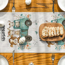 Watercolor Flowers Table Runners by Axyaa: Farmhouse Dining Table Decor for Holidays, Parties, Weddings
