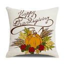 Axyaa Thanksgiving Pumpkin Maple Leaf Pillow Cover
