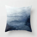Geometric Blue Ink Flower Pillowcase for Stylish Home Decor by Axyaa