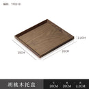 Axyaa Wooden Tea & Coffee Serving Tray Solid Walnut Wood Rectangular Snack Tray
