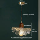 Axyaa White Ceramic Brass LED Pendant Light - Modern Nordic Hanging Lamp