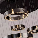 Axyaa Crystal Chandelier Stair Pendant Lamp Living Room Pendant Lights