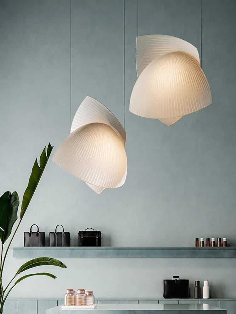Axyaa Wabi Sabi Fabric Designer Pendant Lights for Living Dining Room Chandeliers