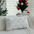 Axyaa Red & Green 45x45cm Christmas Pillow Cases for Living Room Sofa & Party
