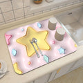 Axyaa 3D Visual Effect Drain Mat - Absorbent, Non-Slip, Anti-Mildew Kitchen Tableware Mat