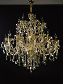 Axyaa Luxury Crystal Chandelier: Modern 6-24 Arm LED Lighting for Living Room and Bedroom