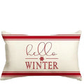 Axyaa Christmas Snowflake Red Pillow Cover 30X50cm