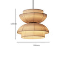 Axyaa Vintage Fabric Lantern Pendant Lights for Home Dining Room