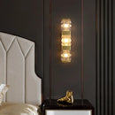 Axyaa Crystal Rectangle Wall Lamp: Modern Luxury LED Lighting for Living Room