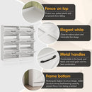 Axyaa 6-Drawer Shoe Cabinet with Metal Handles, Entryway Storage Solution
