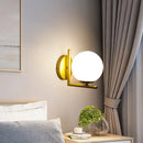 Axyaa Modern Glass Wall Sconce, LED Wall Lamp for Bedside, Hallway, Living Room