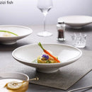 Axyaa Ceramic Tableware Set - White Salad Soup Pasta Dessert Plates