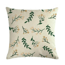 Axyaa Floral Bird Linen Pillowcase 45*45cm for Home Decor and Comfort