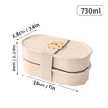 Axyaa Double Layer Microwave Lunch Box with Dividers - Portable Bento Box