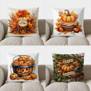Axyaa Autumn Maple Leaves Pillow Cover for Sofa Bedroom Car - Home Decor