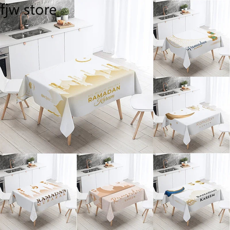 Axyaa Ramadan Mubarak Tablecloth - Islamic Muslim Mosque Home Decor