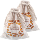Axyaa Linen Bread Bag: Reusable, Drawstring Homemade Artisan Bread Storage Bag