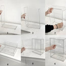 Axyaa Dolls Badge Acrylic Display Stand for Action Figures - Dustproof Organizer Cabinet