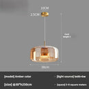 Axyaa Ash Grey Glass Pendant Light LED Chandelier, Modern Nordic Design for Living Room.