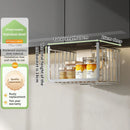 Stainless Steel Retractable Hanging Basket Storage Cabinet Shelf for Axyaa Kitchen