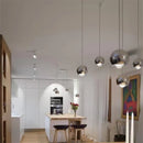 Axyaa Spider Pendant Lamp LED Gold Chrome Ball Light