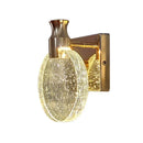 Axyaa Crystal Bedside Lamp, Luxury Mirror Front Wall Light for Bedroom and Bathroom