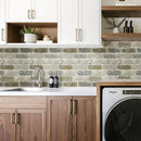 Axyaa 3D Faux Brick Tile Stickers, Matte Finish, Water & Mold Resistant, 30x30cm