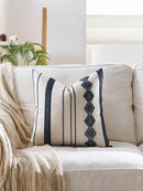 Axyaa Bohemian Embroidered Pillow Cover: Ethnic Cotton Linen Pattern, Various Sizes & Colors