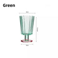 Axyaa Flower Glass Cup Set - Colourful Goblet for Home, Bar, and Cafe Drinkware