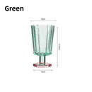 Axyaa Flower Glass Cup Set - Colourful Goblet for Home, Bar, and Cafe Drinkware