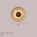Axyaa Modern Stone Wall Sconce Dark Wood 25cm Atmosphere Lamp for Home Décor