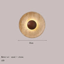 Axyaa Dark Wood Stone Wall Sconce 25cm Atmosphere Lamp for Home Decor