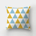 Blue Elk Geometric Pillow Case Cover by Axyaa - Fresh Animal Print Home Decoration