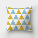 Blue Elk Geometric Pillow Case Cover by Axyaa - Fresh Animal Print Home Decoration