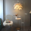 Axyaa Ostrich Feather Floor Lamp - Romantic Living Room Bedroom Atmosphere