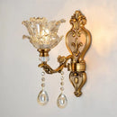 Axyaa Crystal Wall Sconce Modern Bedroom Living Room Light Glass Lamp