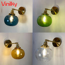 Axyaa Glass Wall Sconce Lamp Modern LED Wall Lights Fixture