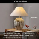Axyaa Ceramic Desk Lamp LED Floor Light Fabric Lampshade