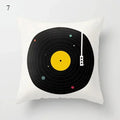 Axyaa Yellow Geometric Print Cushion Pillowcase - 45x45cm