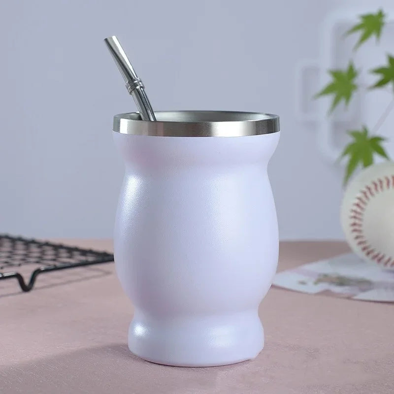 Axyaa 240ml Yerba Mate Stainless Steel Insulated Cup Set with Accessories