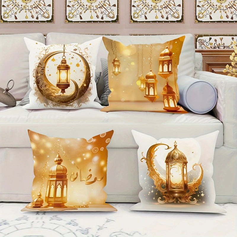 Axyaa Ramadan Crescent Moon Fasting Lamp Pillowcase - Living Room Decor