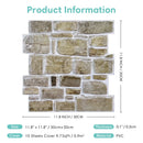 Axyaa Faux Stone Wall Panels: Self-adhesive Tile Stickers, Water & Mold Resistant