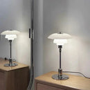 Axyaa Glass LED Table Lamp Silver Finish for Living Room and Bedroom