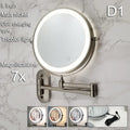 Axyaa LED Makeup Mirror Double Side Fill Light USB Charging Tricolor Dimming